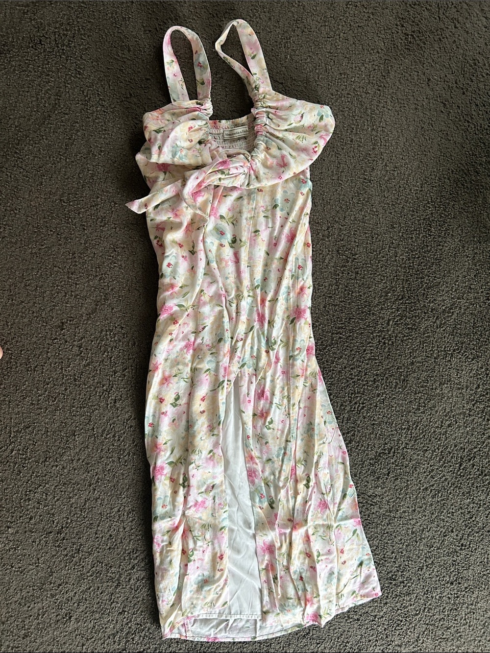 ABERCROMBIE&FITCH Floral Pink & Mint Maxi Dress